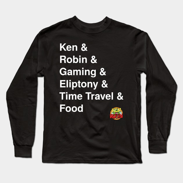 Ken & Robin & Gaming White Letters Long Sleeve T-Shirt by kenrobin